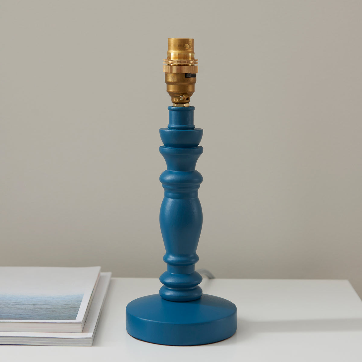 115092 Bibury & Ikat 20cm Table Lamp Blue Blue