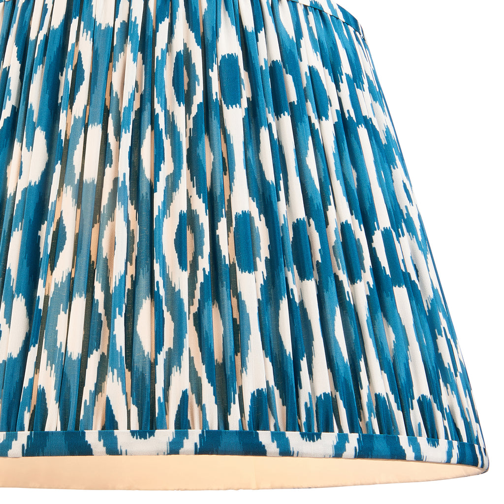 115244 Eltham & Ikat 40cm Pendant Brass Blue