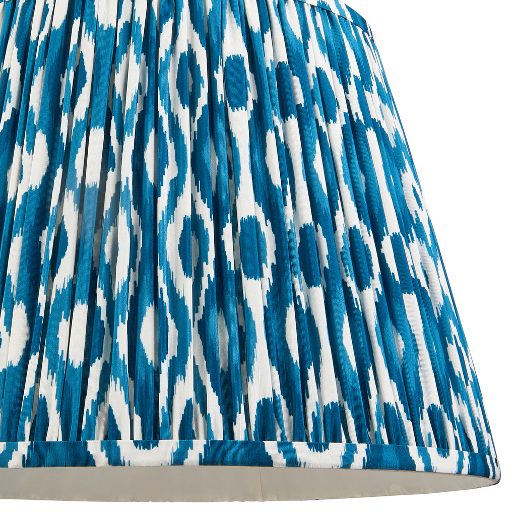 115244 Eltham & Ikat 40cm Pendant Brass Blue
