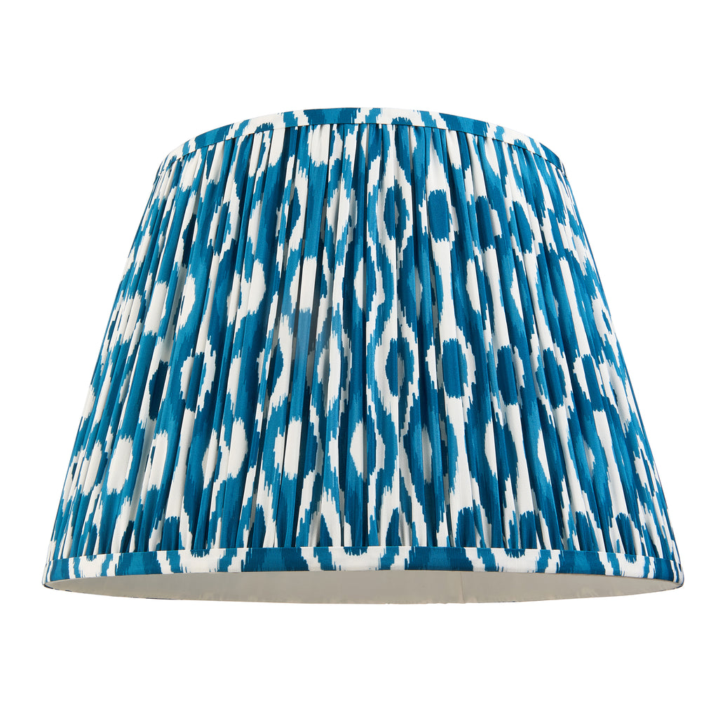 115244 Eltham & Ikat 40cm Pendant Brass Blue