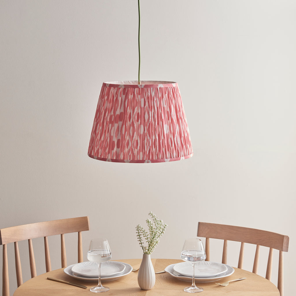115248 Eltham & Ikat 40cm Pendant Brass Pink
