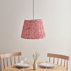 115248 Eltham & Ikat 40cm Pendant Brass Pink