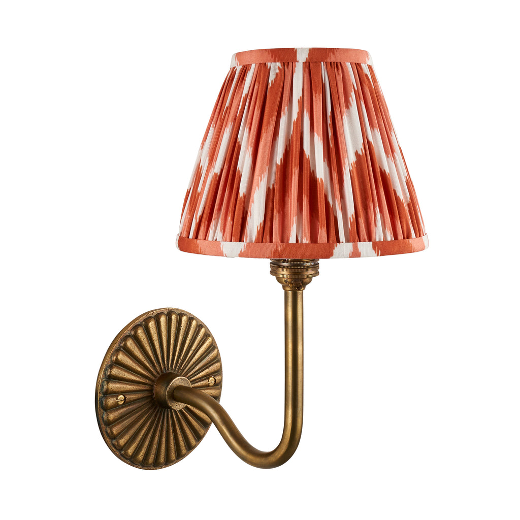 115293 Dahlia Swan & Zigzag 16cm Wall Light Brass Orange