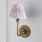 115298 Dahlia Swan & Ikat 16cm Wall Light Brass