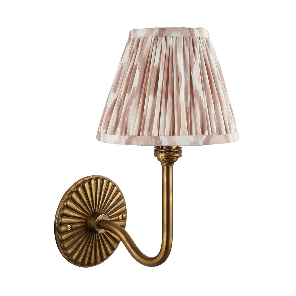 115298 Dahlia Swan & Ikat 16cm Wall Light Brass