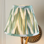 115308 Dahlia Curve & Zigzag 16cm Wall Light Brass Green