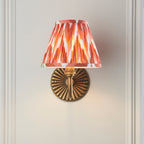 115309 Dahlia Curve & Zigzag 16cm Wall Light Brass Orange