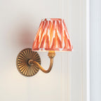 115309 Dahlia Curve & Zigzag 16cm Wall Light Brass Orange