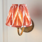 115309 Dahlia Curve & Zigzag 16cm Wall Light Brass Orange