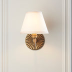 115313 Dahlia Curve & Ivy 16cm Wall Light Brass White