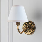 115313 Dahlia Curve & Ivy 16cm Wall Light Brass White
