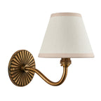 115313 Dahlia Curve & Ivy 16cm Wall Light Brass White