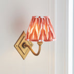 115401 Diamond Curve & Zigzag 16cm Wall Light Brass Orange