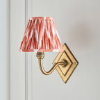 115401 Diamond Curve & Zigzag 16cm Wall Light Brass Orange