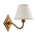 115405 Diamond Curve & Ivy 16cm Wall Light Brass White