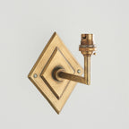 115416 Diamond Angle & Zigzag 16cm Wall Light Brass Green