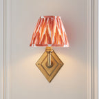 115417 Diamond Angle & Zigzag 16cm Wall Light Brass Orange
