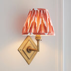 115417 Diamond Angle & Zigzag 16cm Wall Light Brass Orange