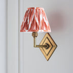 115417 Diamond Angle & Zigzag 16cm Wall Light Brass Orange