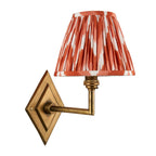 115417 Diamond Angle & Zigzag 16cm Wall Light Brass Orange