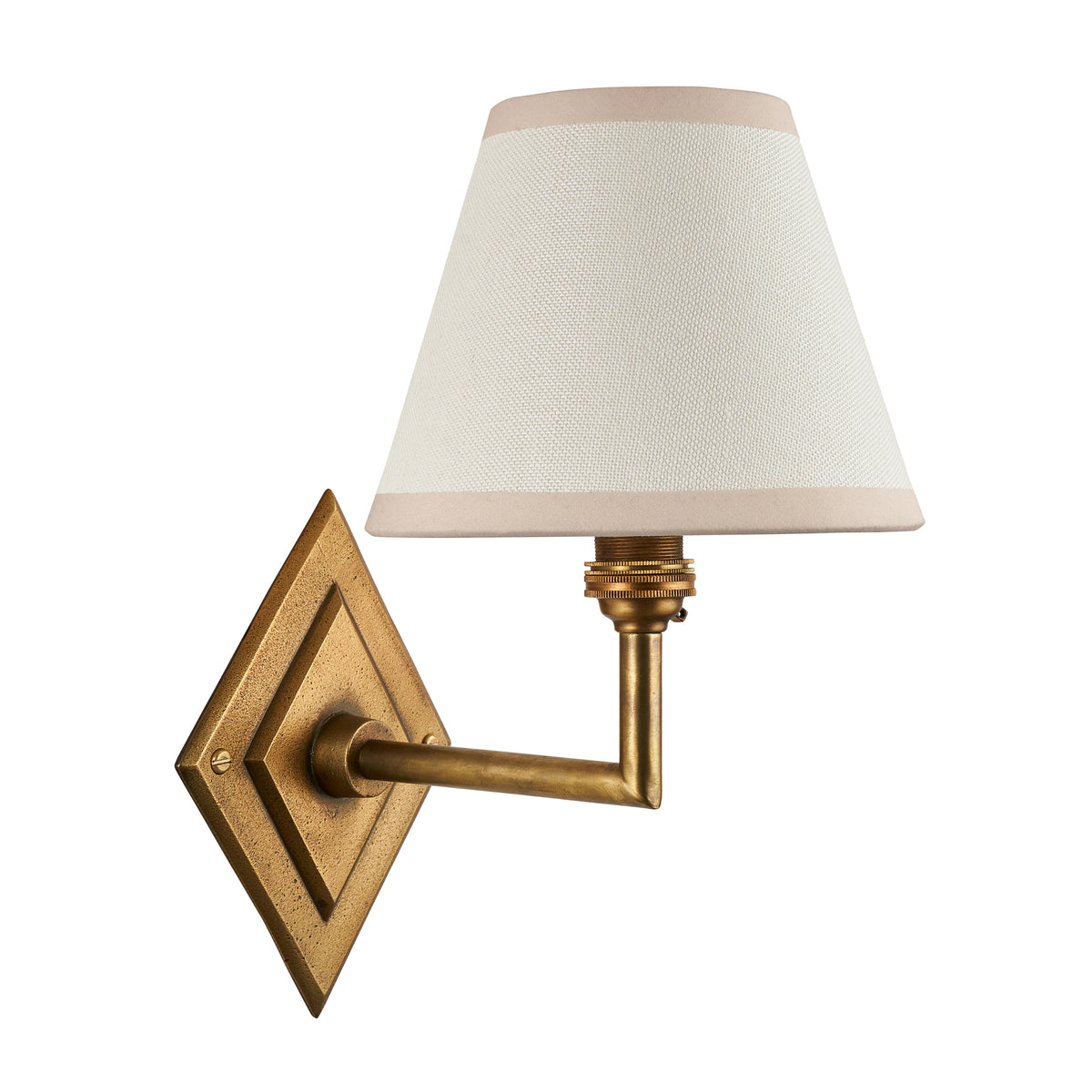 115421 Diamond Angle & Ivy 16cm Wall Light Brass White