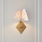 115422 Diamond Angle & Ikat 16cm Wall Light Brass