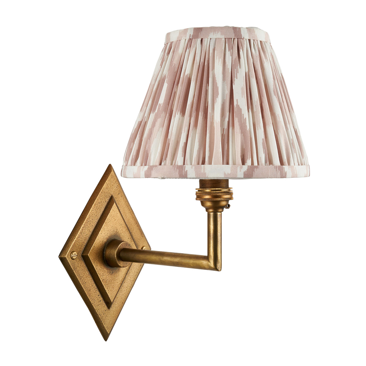115422 Diamond Angle & Ikat 16cm Wall Light Brass