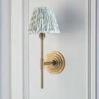 115427 Halo Tall & Leaf 16cm Wall Light Brass Green
