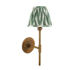 115432 Halo Tall & Zigzag 16cm Wall Light Brass Green