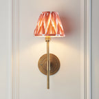 115433 Halo Tall & Zigzag 16cm Wall Light Brass Orange