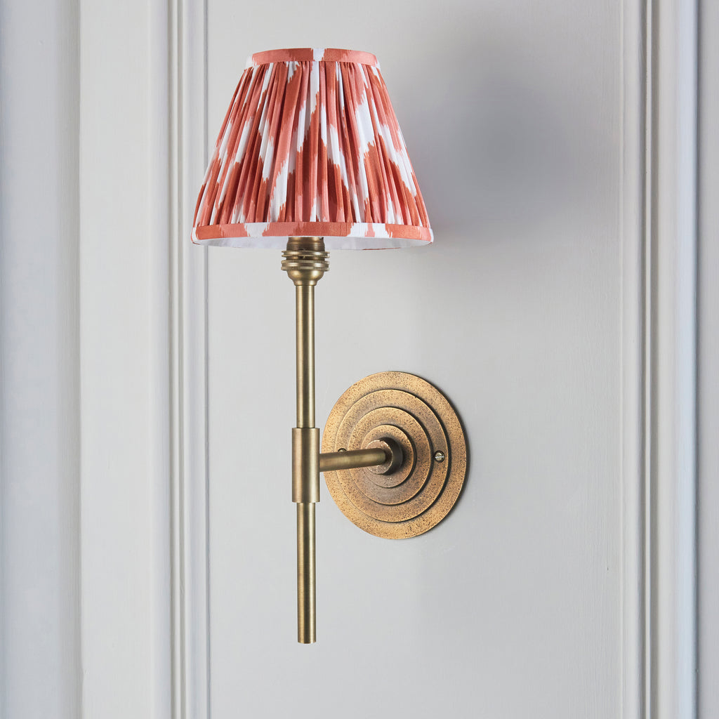 115433 Halo Tall & Zigzag 16cm Wall Light Brass Orange