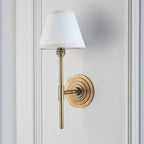 115437 Halo Tall & Ivy 16cm Wall Light Brass White