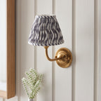 115593 Dome Arc & Ripple 16cm Wall Light Brass Grey