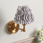 115780 Step Wing & Ripple 16cm Wall Light Brass Grey