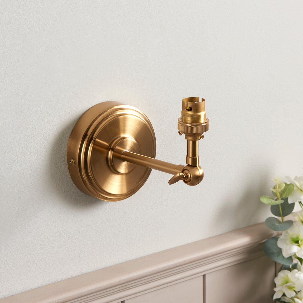 115780 Step Wing & Ripple 16cm Wall Light Brass Grey