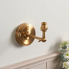 115780 Step Wing & Ripple 16cm Wall Light Brass Grey