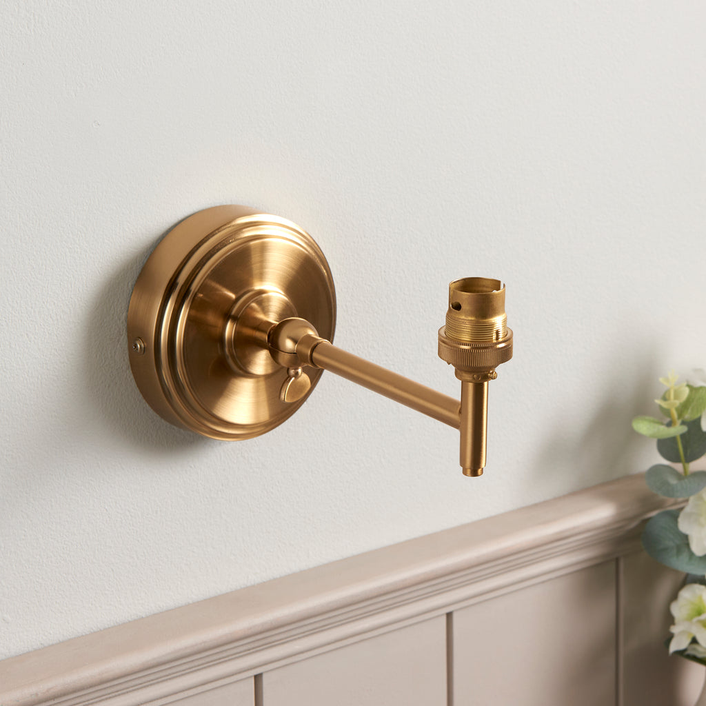 115793 Step Fold & Leaf 16cm Wall Light Brass Green