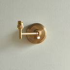 115793 Step Fold & Leaf 16cm Wall Light Brass Green