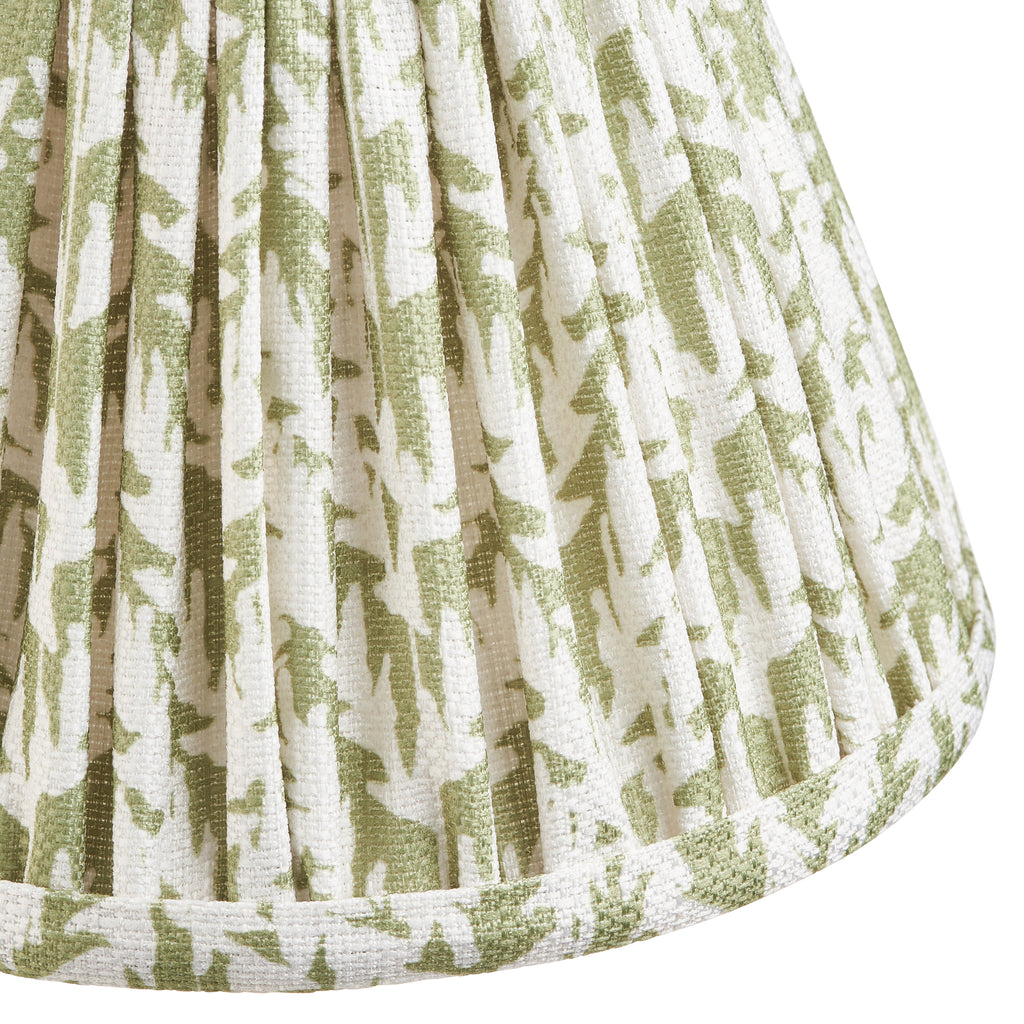 115793 Step Fold & Leaf 16cm Wall Light Brass Green