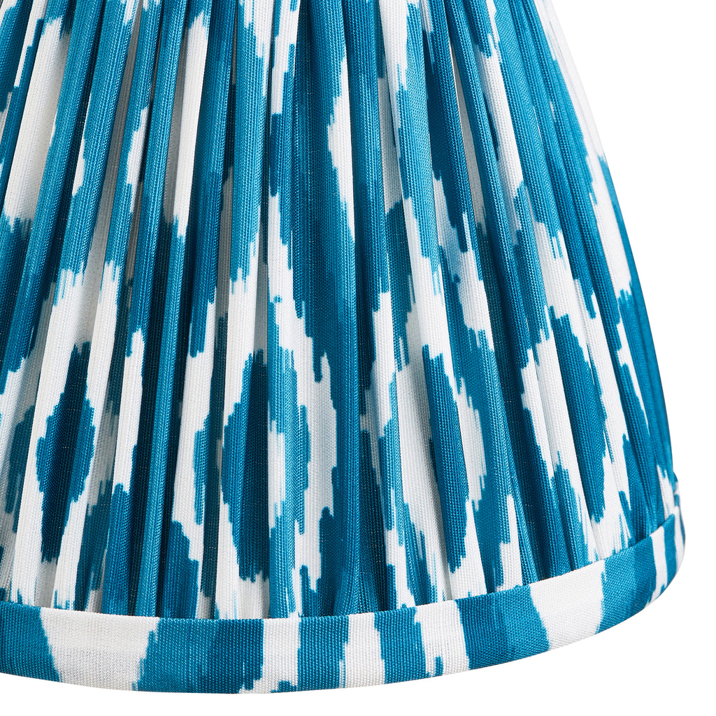 115801 Step Fold & Ikat 16cm Wall Light Brass Blue