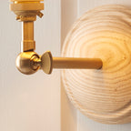 115842 Wood Wing & Leaf 16cm Wall Light Wood Blue