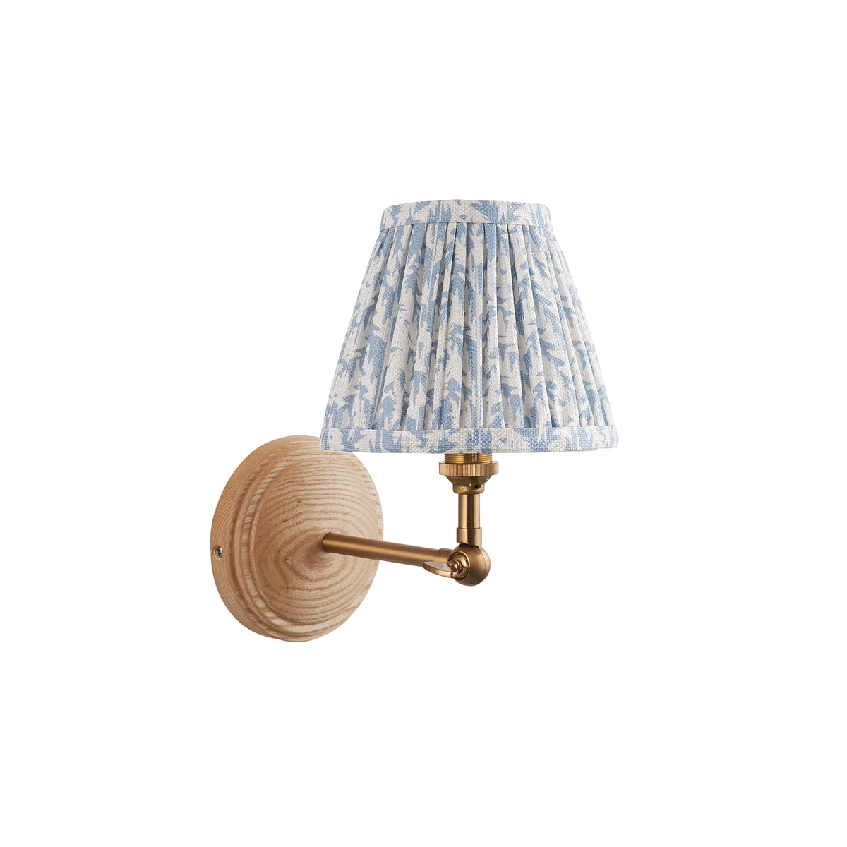 115842 Wood Wing & Leaf 16cm Wall Light Wood Blue