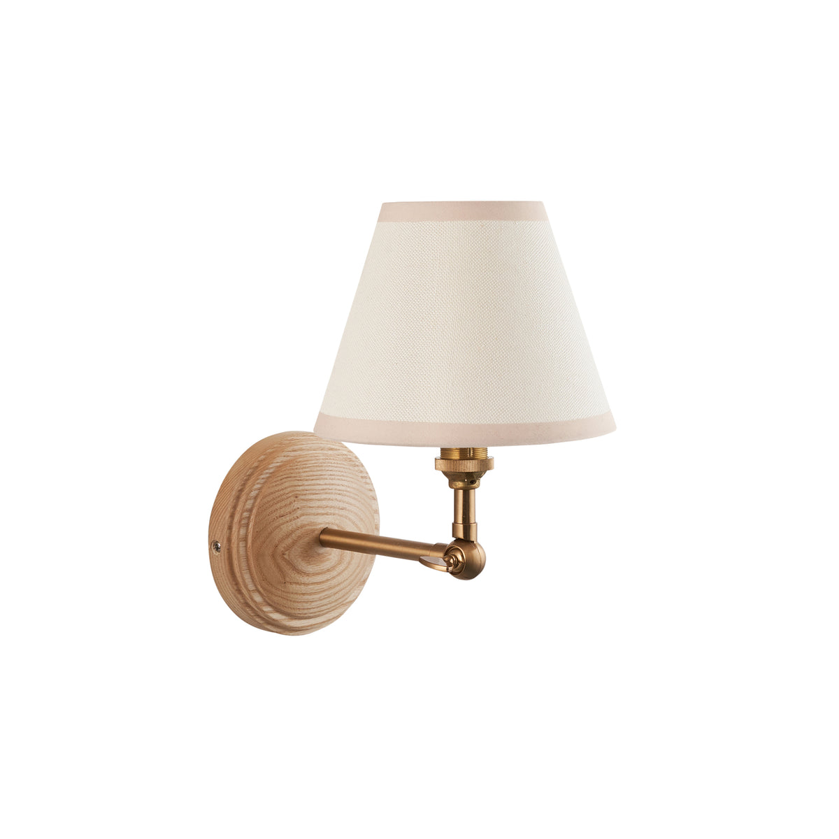115851 Wood Wing & Ivy 16cm Wall Light Wood White