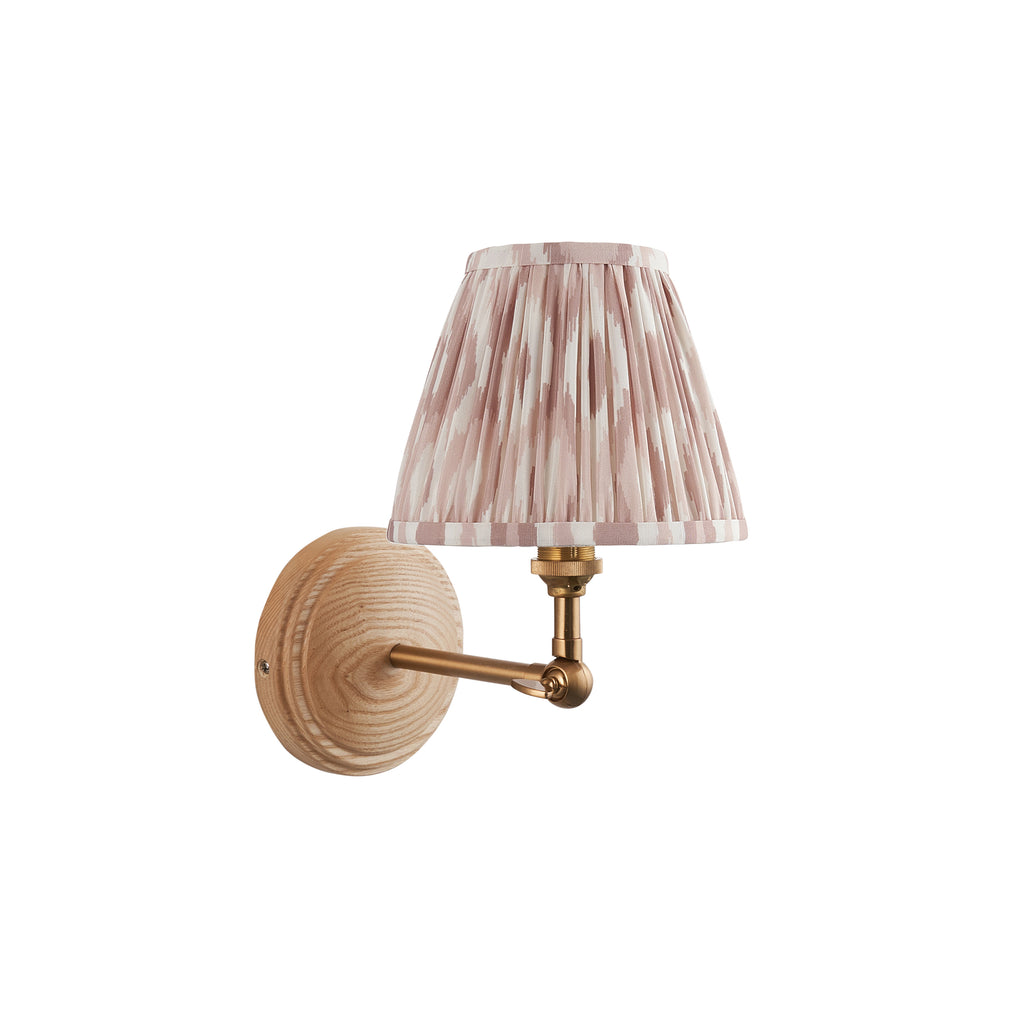 115852 Wood Wing & Ikat 16cm Wall Light Wood