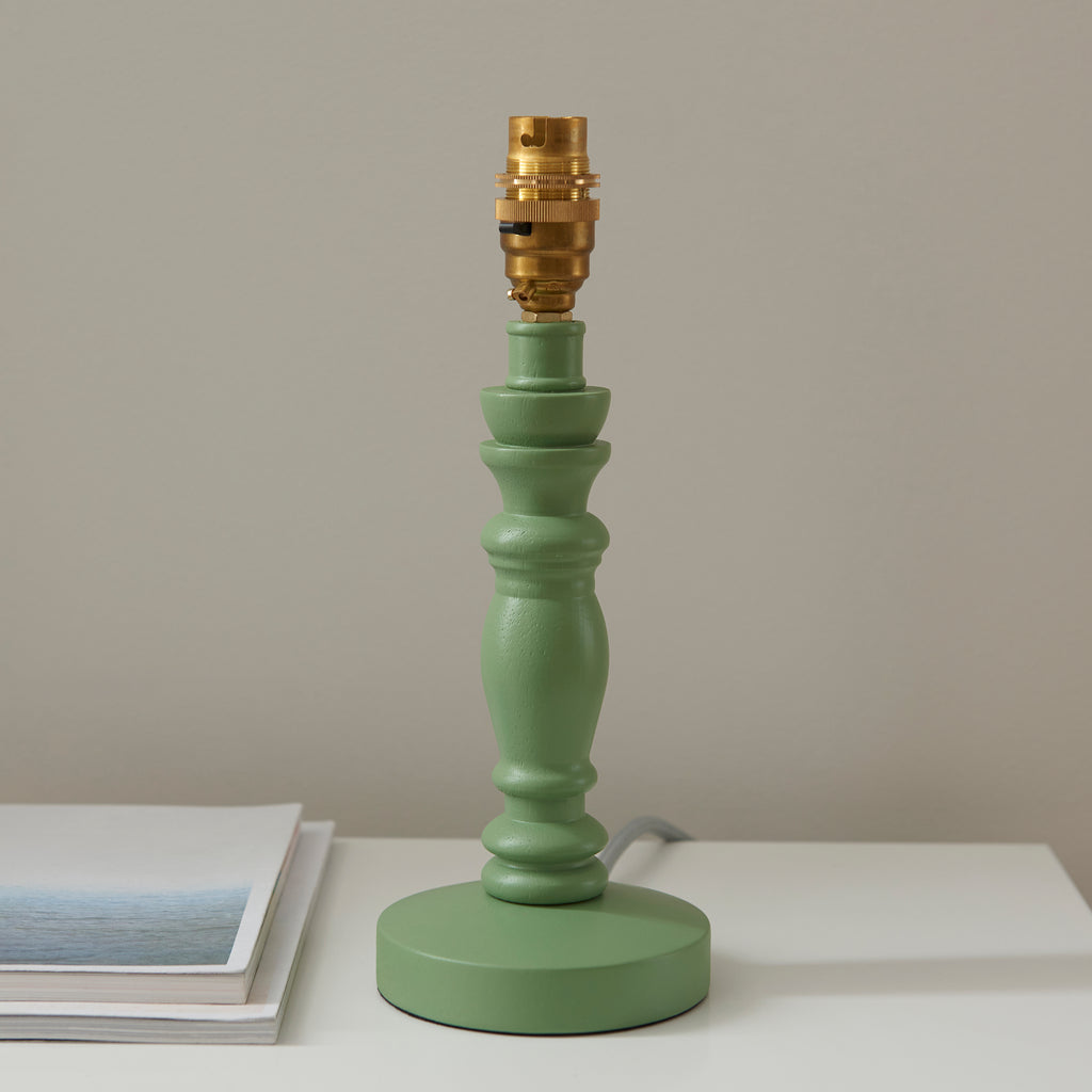 115941 Bibury & Zigzag 20cm Table Lamp Green