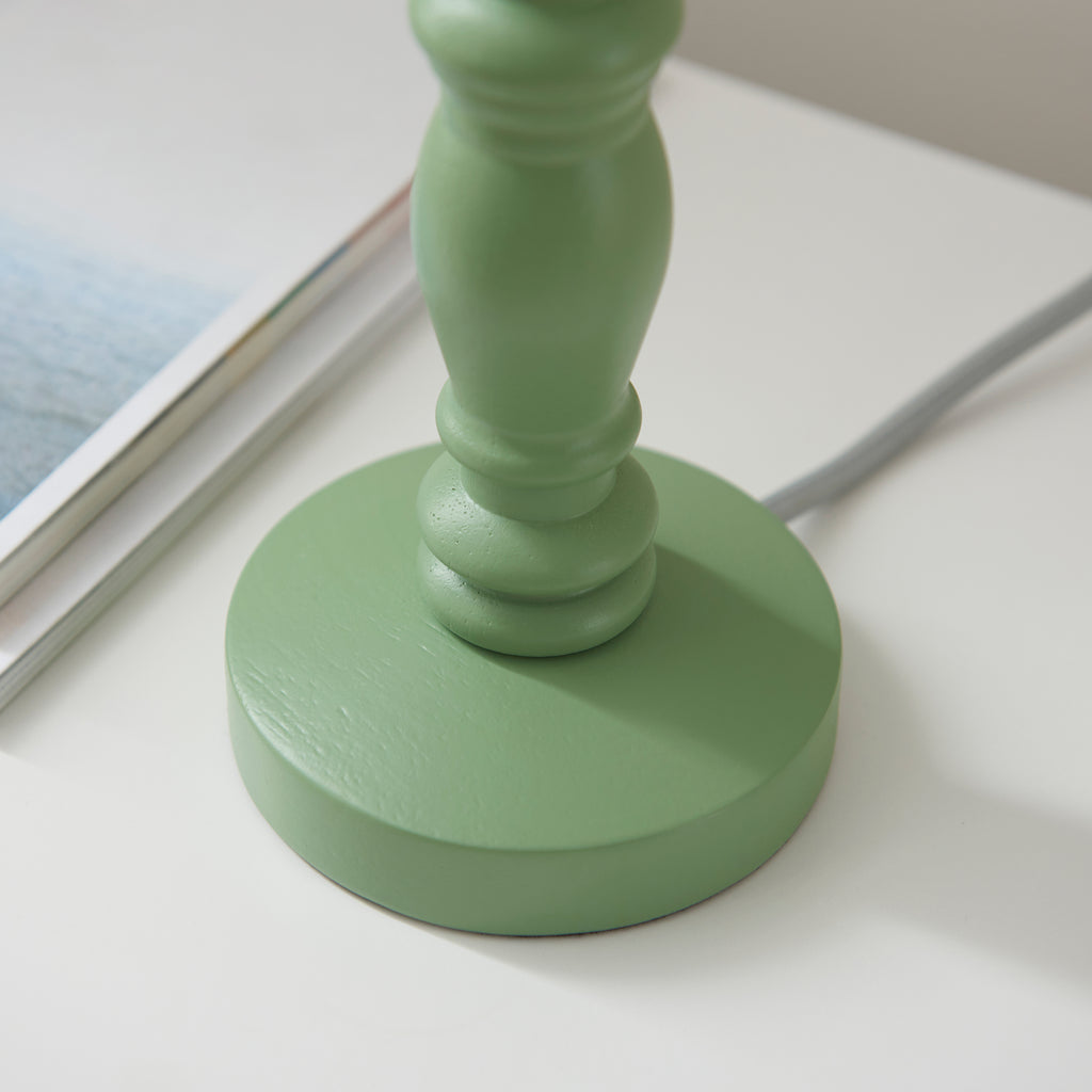 115941 Bibury & Zigzag 20cm Table Lamp Green