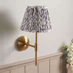 116011 Obelisk T Bar & Leaf 20cm Wall Light Brass Grey