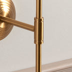 116011 Obelisk T Bar & Leaf 20cm Wall Light Brass Grey