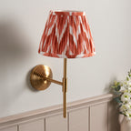 116021 Obelisk T Bar & Zigzag 20cm Wall Light Brass Orange