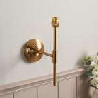 116021 Obelisk T Bar & Zigzag 20cm Wall Light Brass Orange